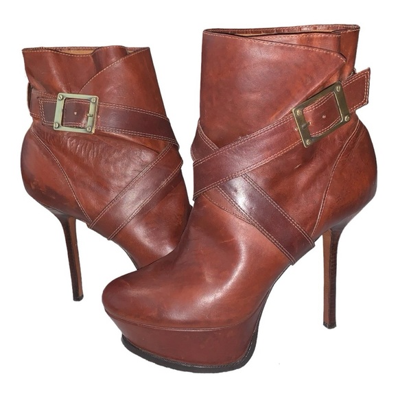 Rachel Zoe Leather Stiletto Booties - Picture 1 of 8